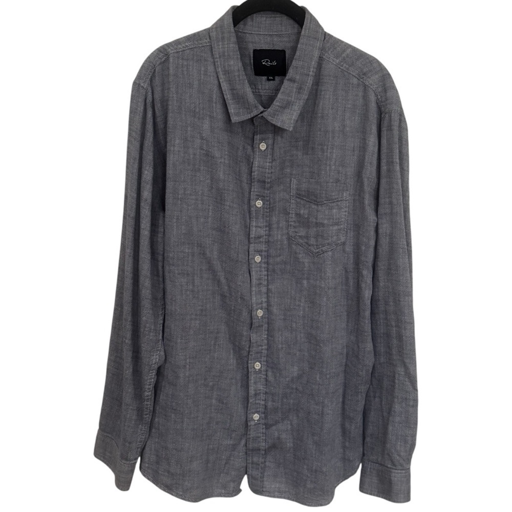 Rails Wyatt Chambray Button Down In Blue Heather … - image 2